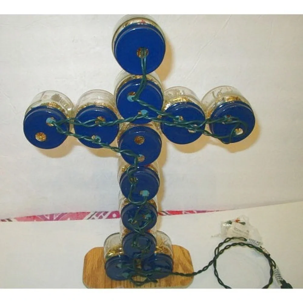 Vtg Light Up Cross 15